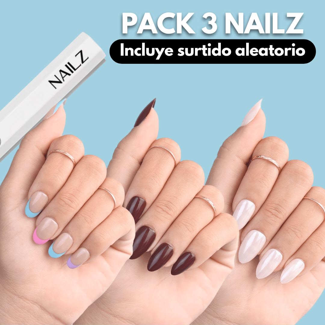 PACK 3 NAILZ + LÁMPARA