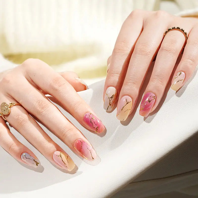 GOLD MARBLE NAILZ